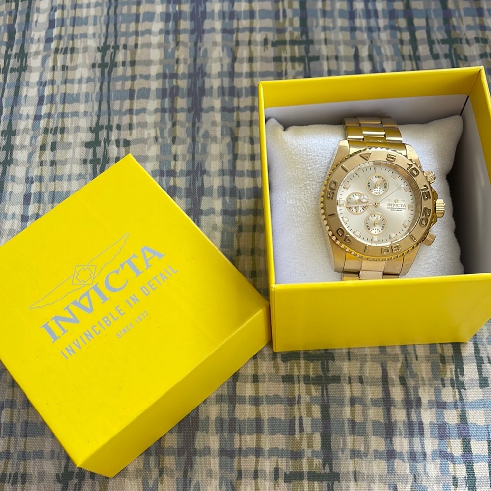 Invicta gold watch